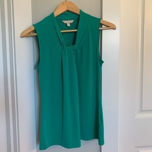 Jade green sleeveless blouse